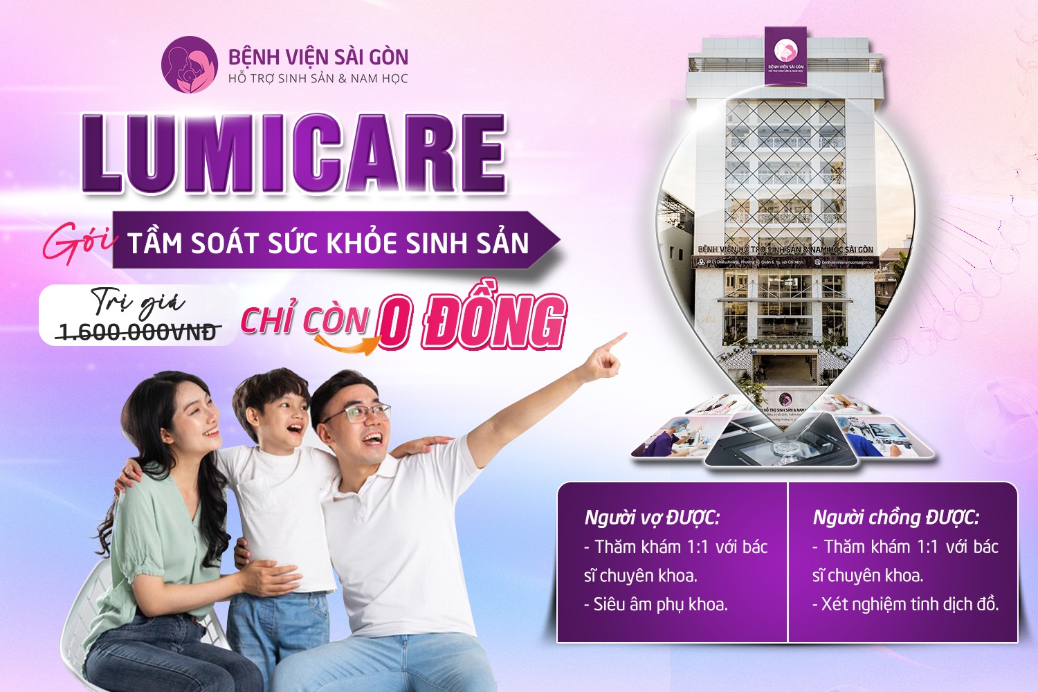 Miễn phí gói Lumicare cho các khách hàng đến Bệnh Viện lần đầu